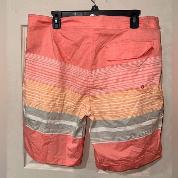 Sperry Men's Coral Striped Swim Shorts - Picture 2 of 2